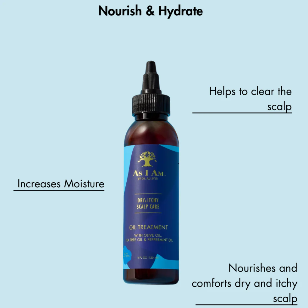 🌿 As I Am Dry & Itchy Scalp Oil Treatment 120ml | Anti-Dandruff Care - Image 3