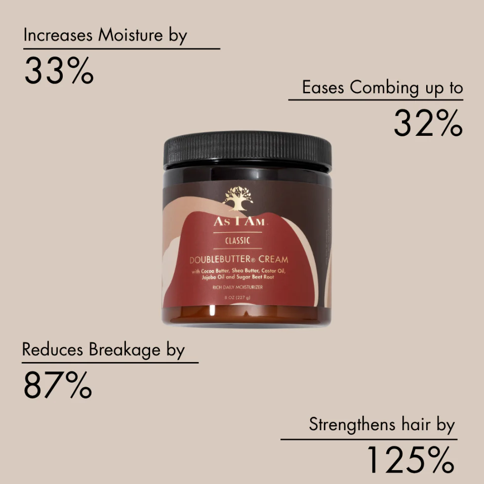As I Am Double Butter Cream 8oz | Deep Moisture & Shine Care - Image 3