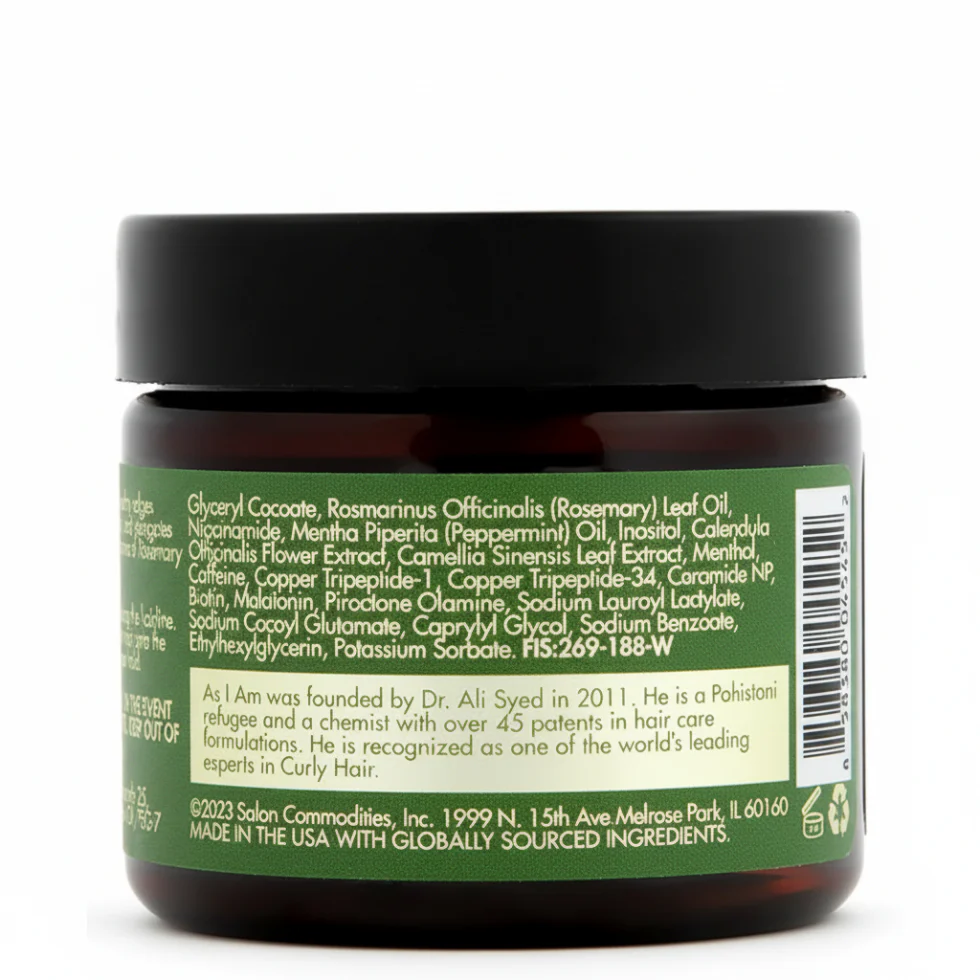 As I Am Rosemary Edge Control Gel 2oz | Strong Hold, No Flakes & Smooth Edges - Image 2