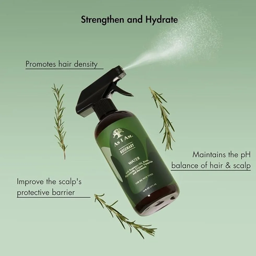 As I Am Rosemary Water 475ml | Strengthen, Hydrate & Boost Hair Density - Image 2