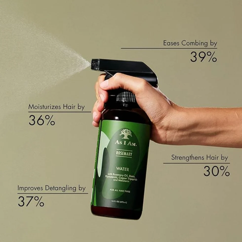 As I Am Rosemary Water 475ml | Strengthen, Hydrate & Boost Hair Density - Image 4