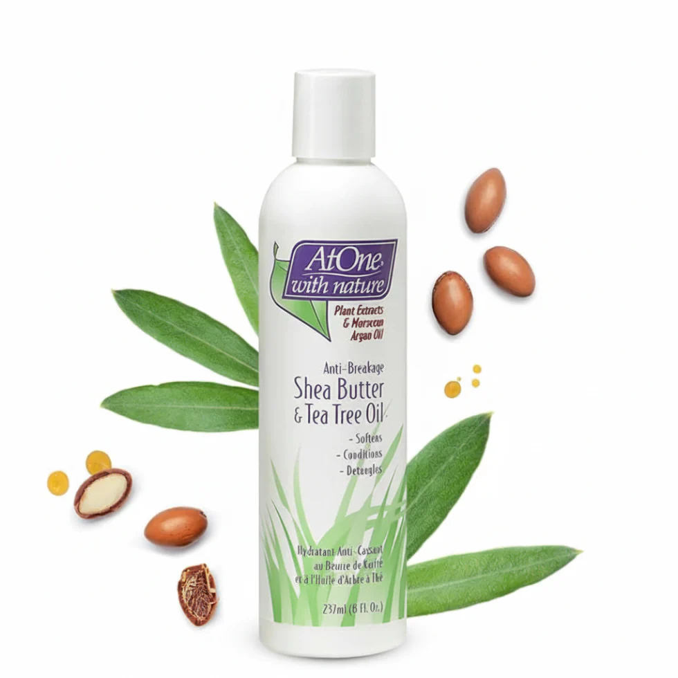 AtOne Anti-Breakage Moisturizer 8oz | Shea Butter & Tea Tree Oil Detangle Care