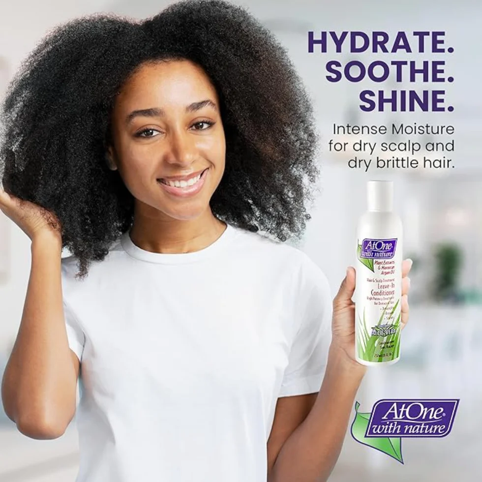 AtOne Hair & Scalp Leave-In Conditioner 8oz | Detangle, Repair & Shine Care - Image 2