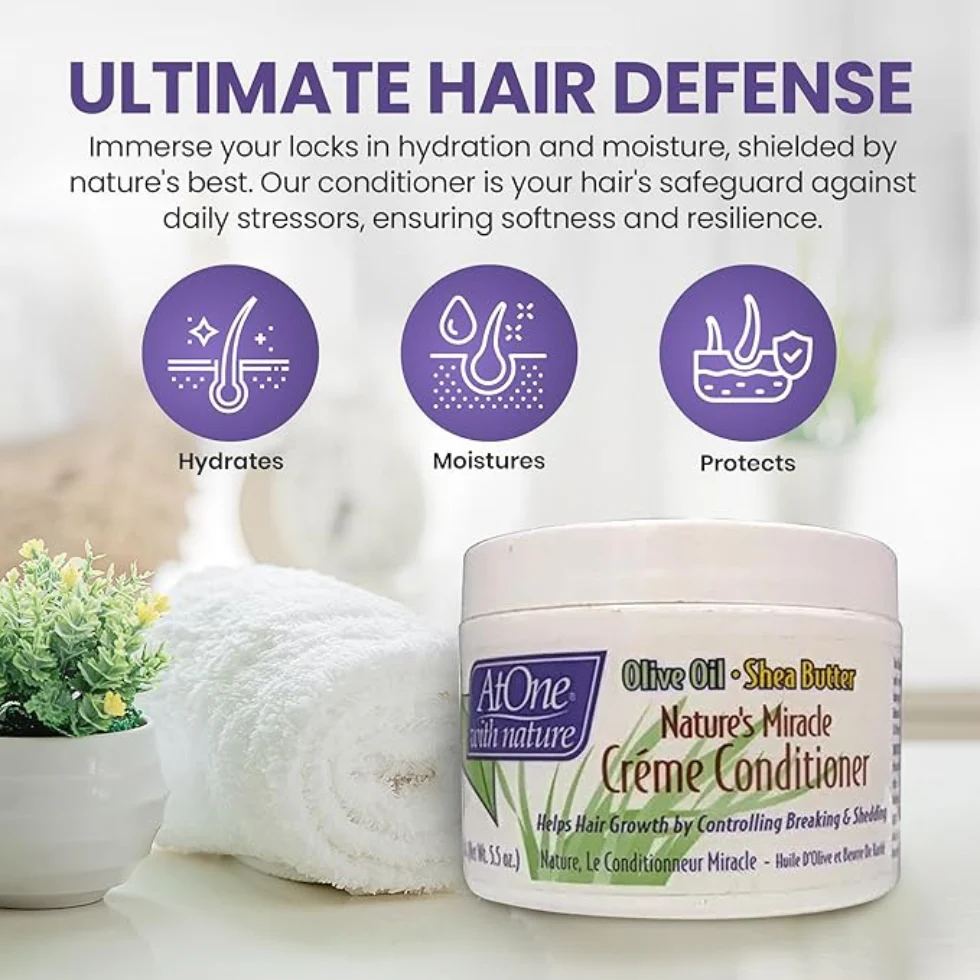 AtOne Nature’s Miracle Crème Conditioner 154g | Control Breakage & Hair Growth - Image 2