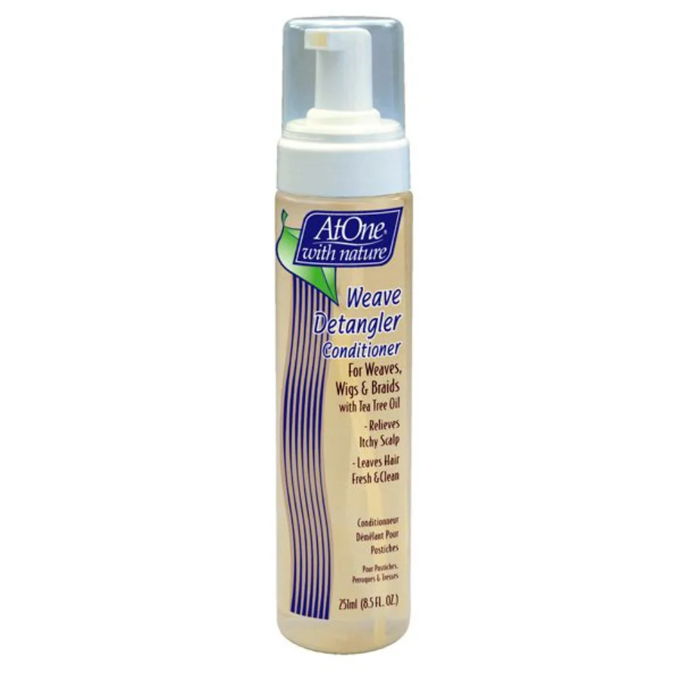 AtOne Weave Detangler Mousse 251ml | Tea Tree Oil for Wigs, Braids & Weaves