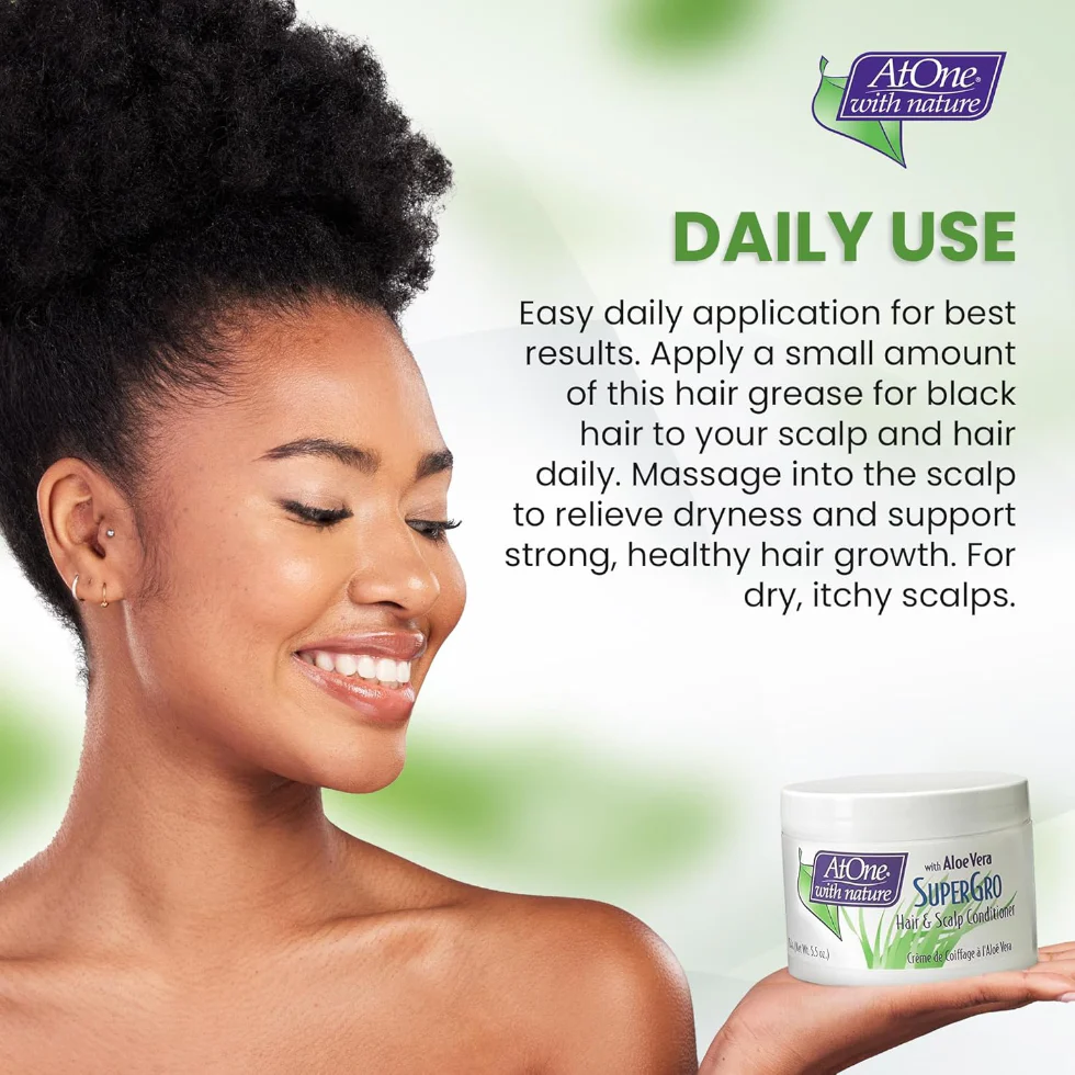 AtOne Aloe Vera SuperGro Hair & Scalp Conditioner 154g | Nourish & Strengthen - Image 2