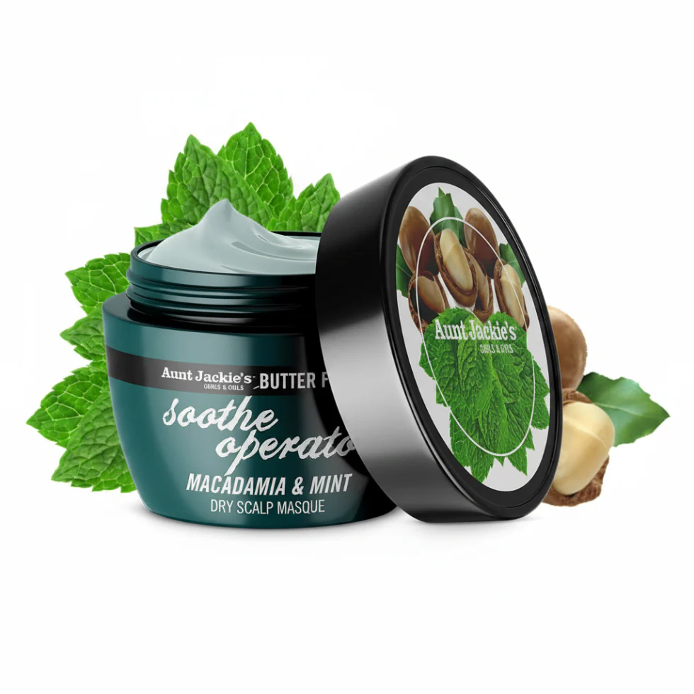Aunt Jackie’s Soothe Operator Scalp Masque 8oz | Macadamia & Mint - Image 2