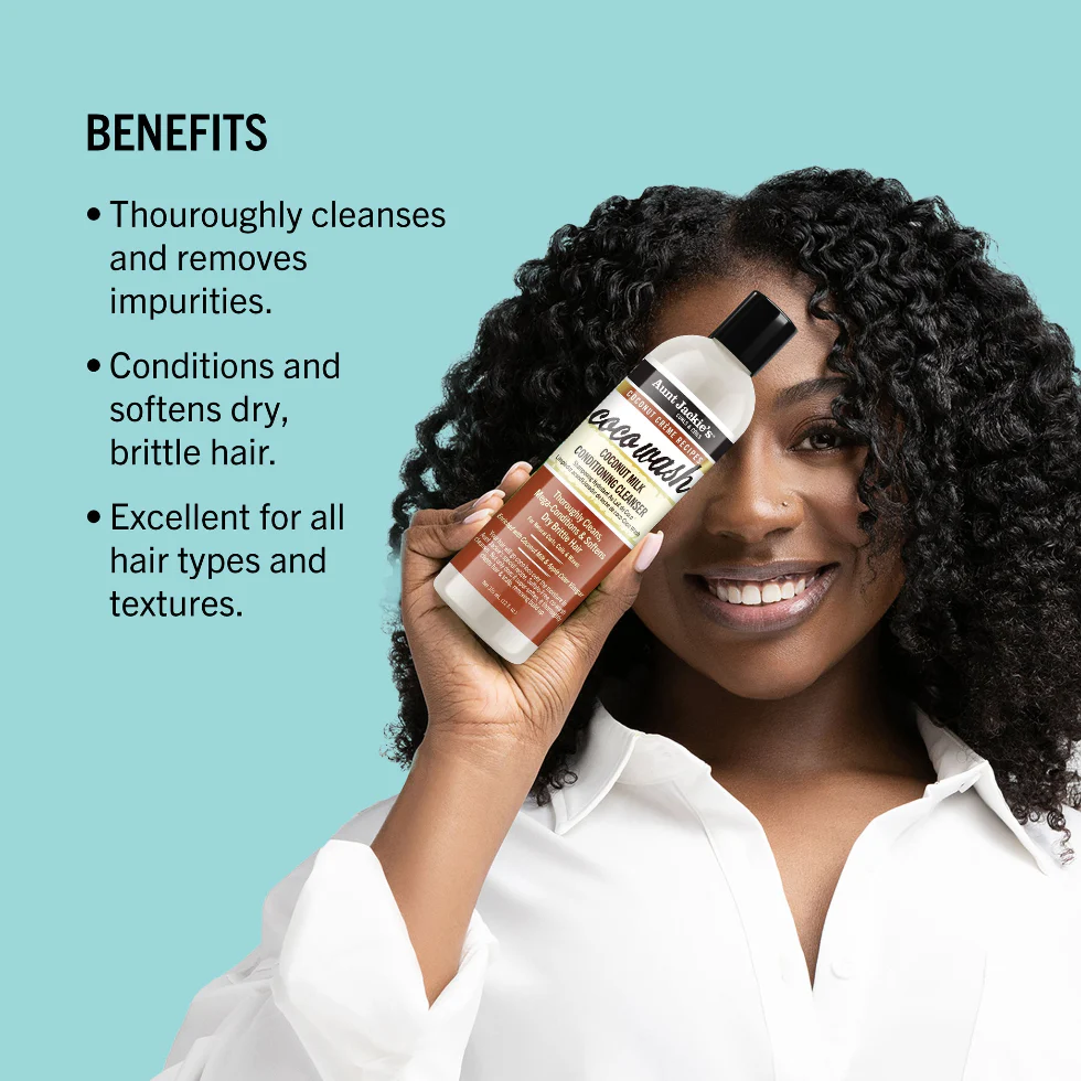 Aunt Jackie’s Coco Wash Coconut Milk Cleanser 12oz | Conditioning Hair Wash - Image 2