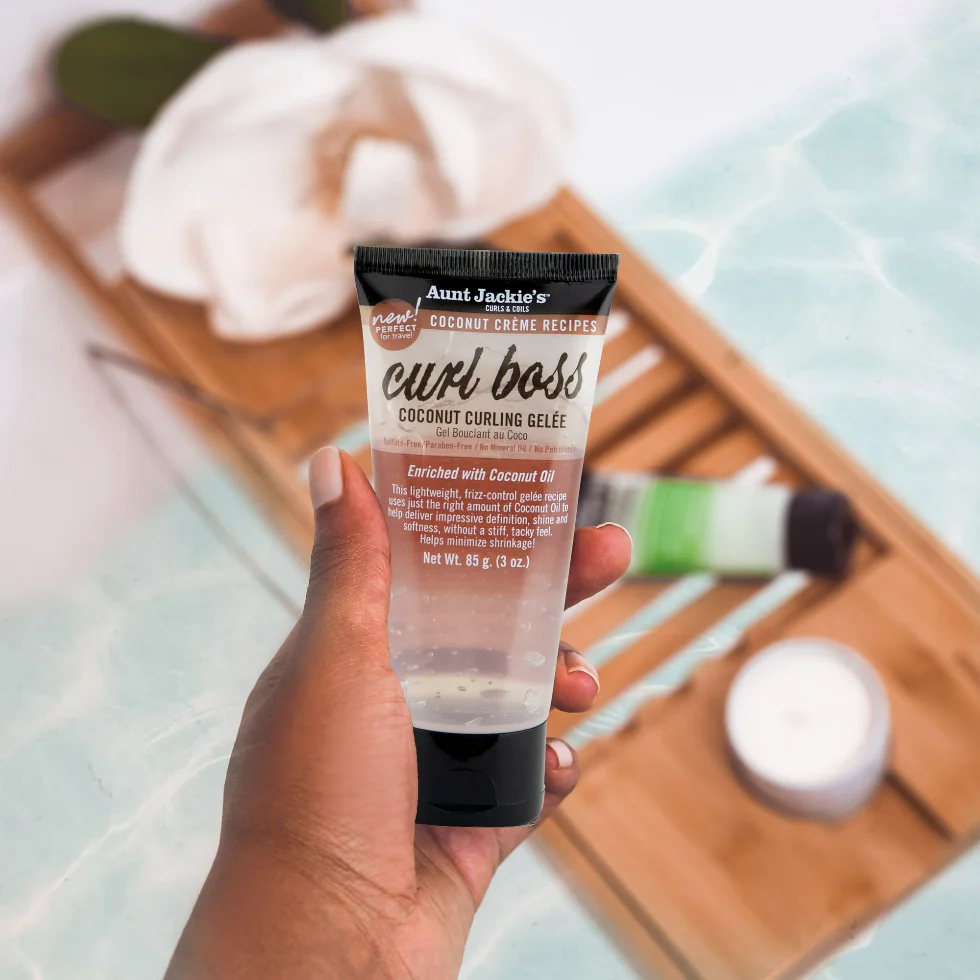 Aunt Jackie’s Curl Boss Coconut Curling Gelée 3oz | Curl Definition & Shine - Image 2