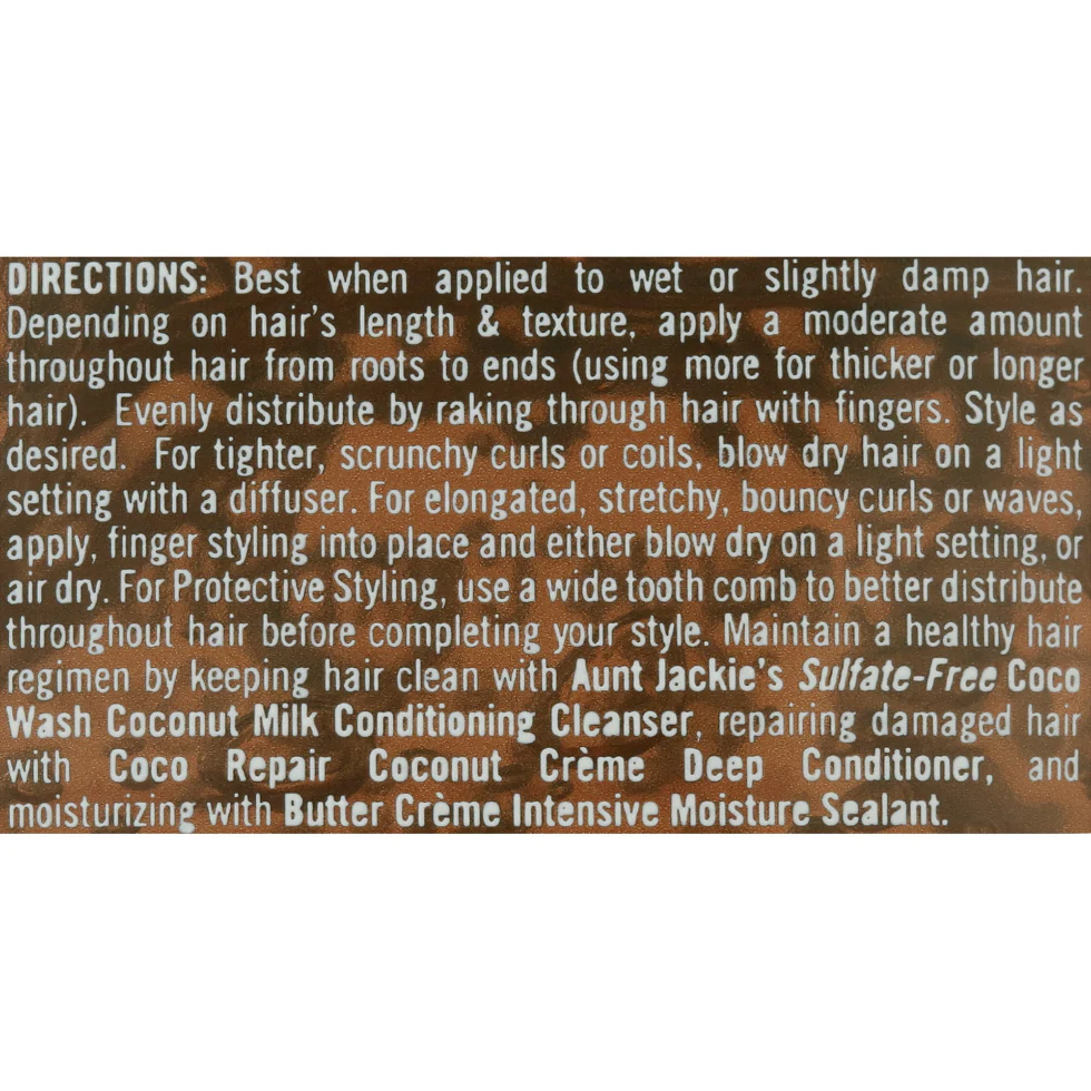 Aunt Jackie’s Curl Boss Coconut Curling Gelée 3oz | Curl Definition & Shine - Image 3