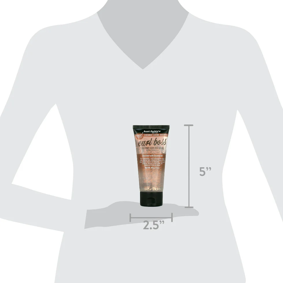 Aunt Jackie’s Curl Boss Coconut Curling Gelée 3oz | Curl Definition & Shine - Image 6
