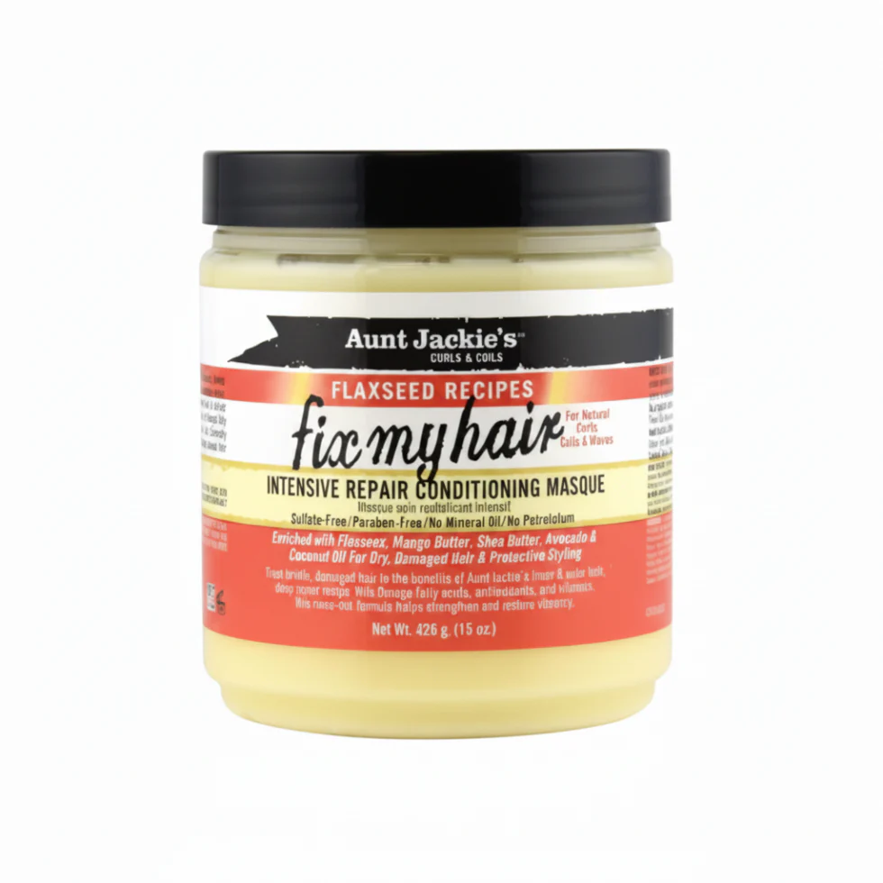 Aunt Jackie’s Flaxseed Fix My Hair Repair Masque 15oz | Intensive Conditioning Mask