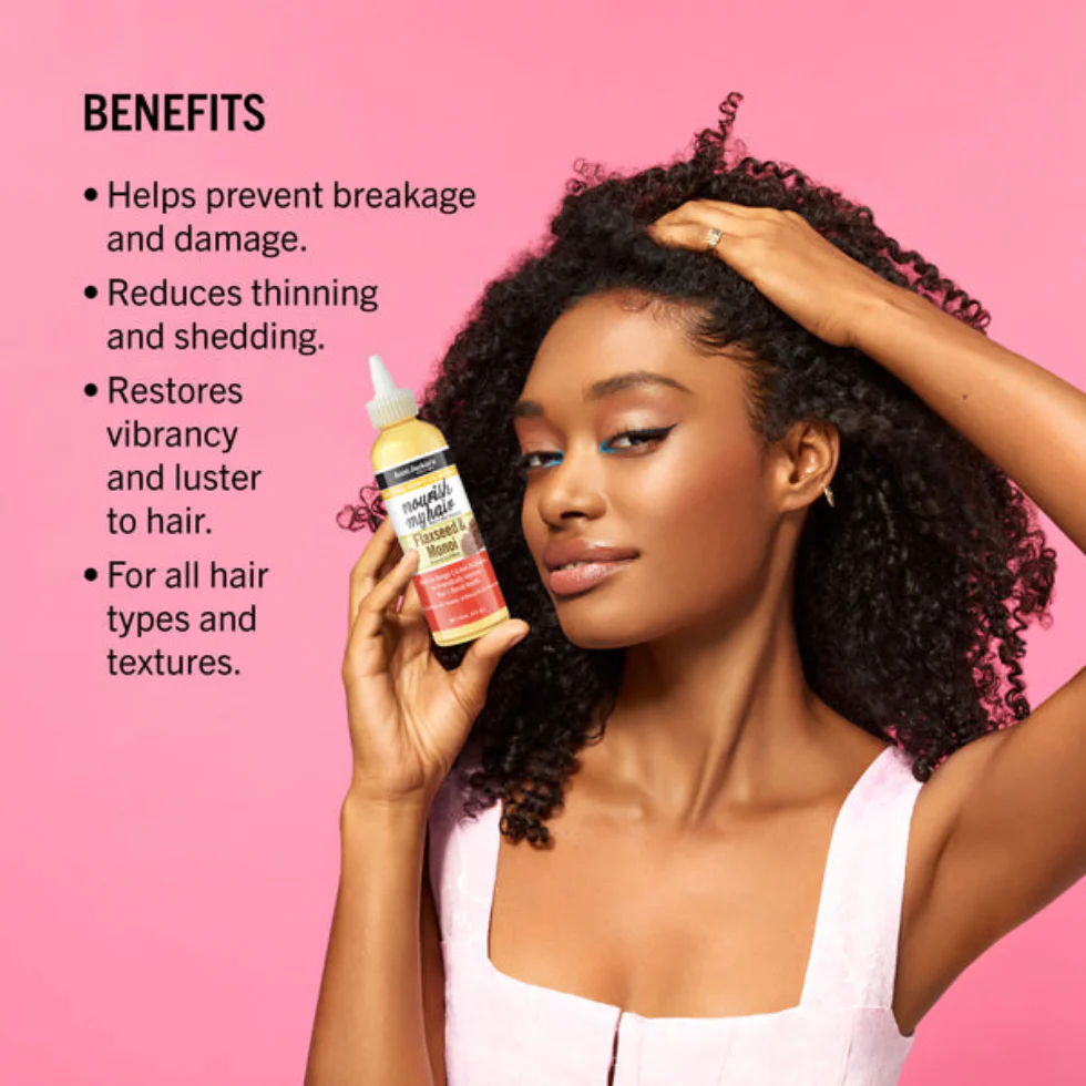Aunt Jackie’s Flaxseed & Monoi Growth Hair Oil 4oz | Nourish & Strengthen - Image 3