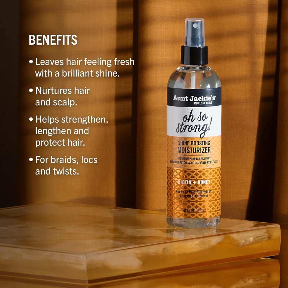 Aunt Jackie’s Oh So Strong Shine Moisturizer 12oz | Braids & Twists Care - Image 3