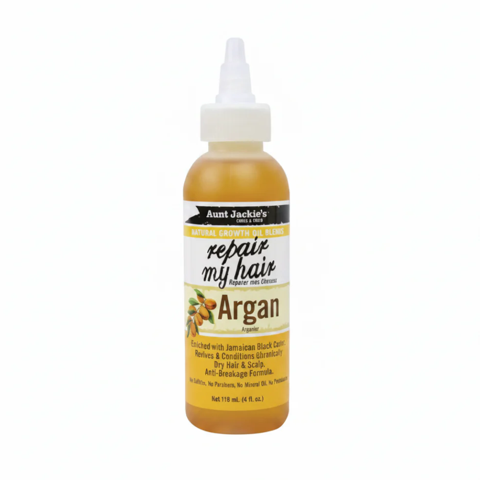 Aunt Jackie’s Repair My Hair Argan Oil 4oz | Scalp & Hair Growth Oil