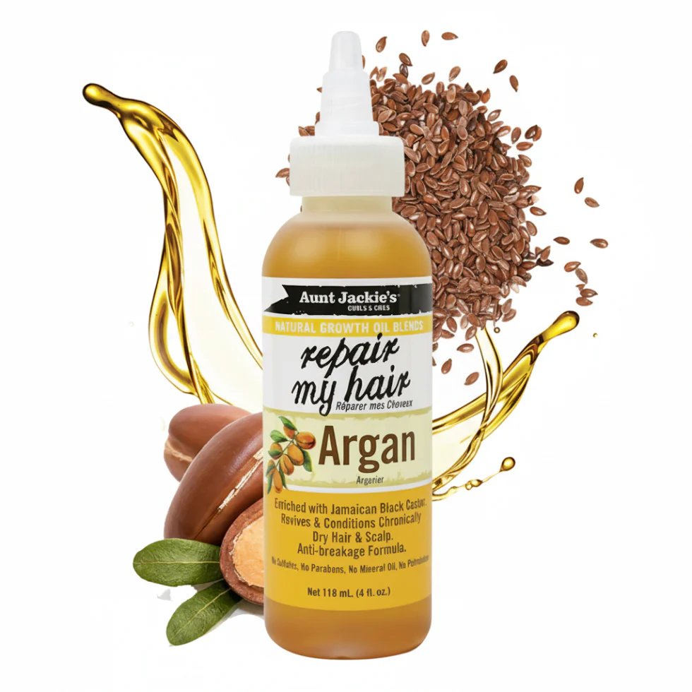 Aunt Jackie’s Repair My Hair Argan Oil 4oz | Scalp & Hair Growth Oil - Image 2