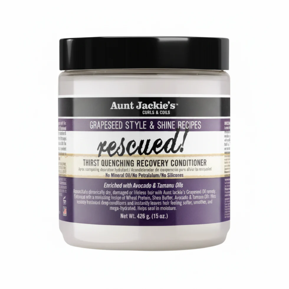 Aunt Jackie’s Grapeseed Rescued Recovery Conditioner 15oz | Moisture Repair