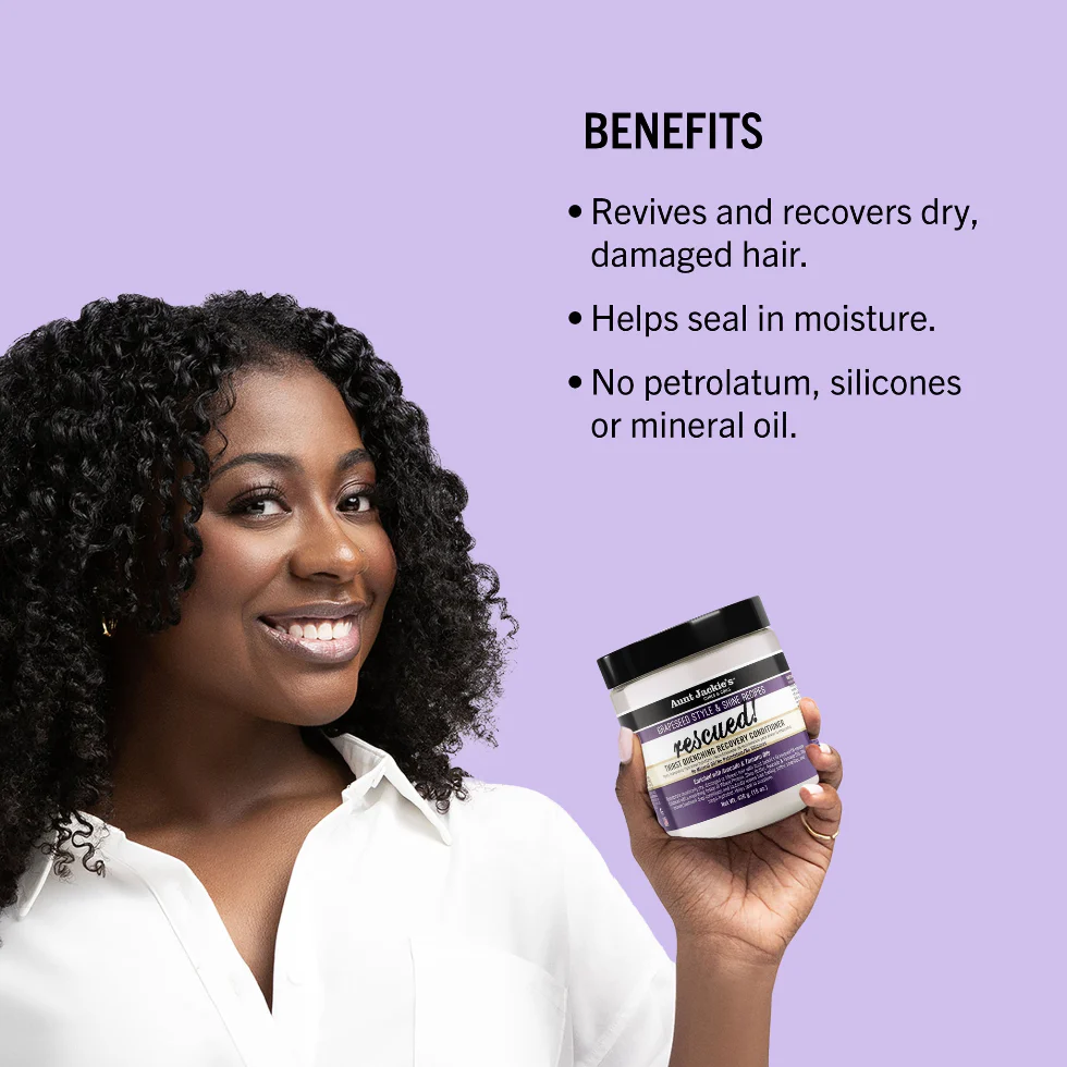Aunt Jackie’s Grapeseed Rescued Recovery Conditioner 15oz | Moisture Repair - Image 3
