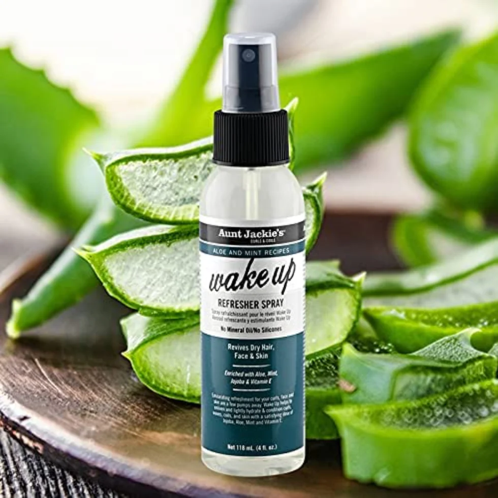 Aunt Jackie’s Aloe & Mint Wake Up Refresher Spray 4oz | Hair, Face & Skin Mist - Image 2