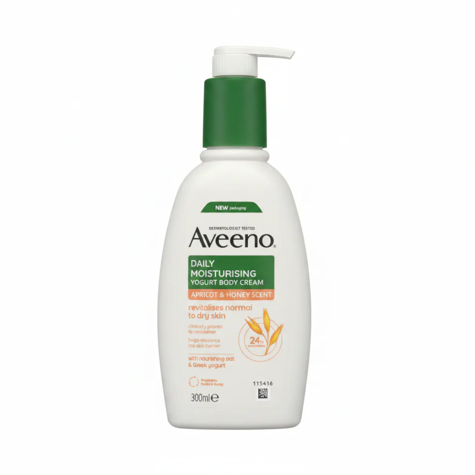 Aveeno Yogurt Body Cream 300ml | Vanilla & Oat Apricot Honey Scent