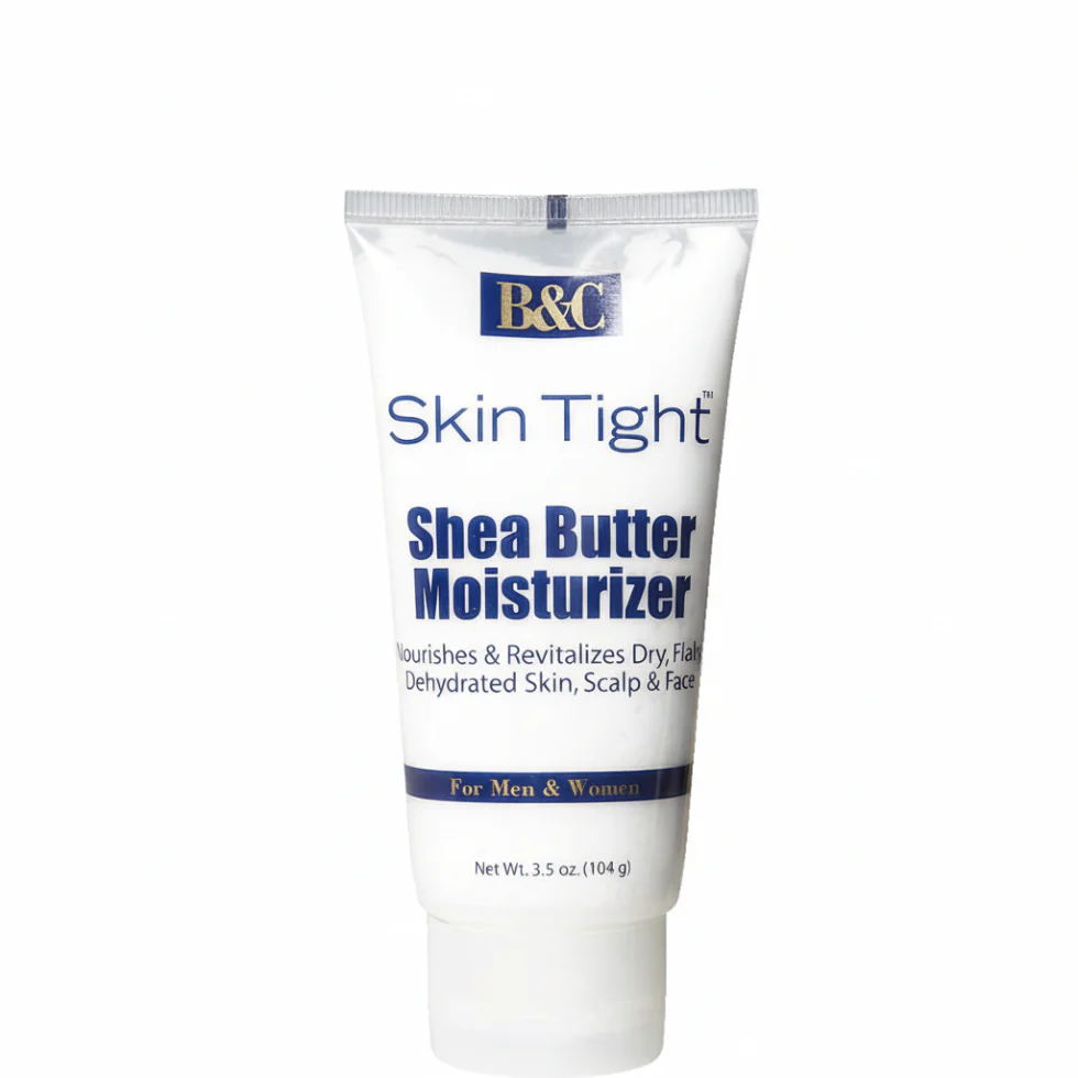 B&C Skin Tight Shea Butter Moisturizer 3.5oz | Face & Scalp Hydration Care