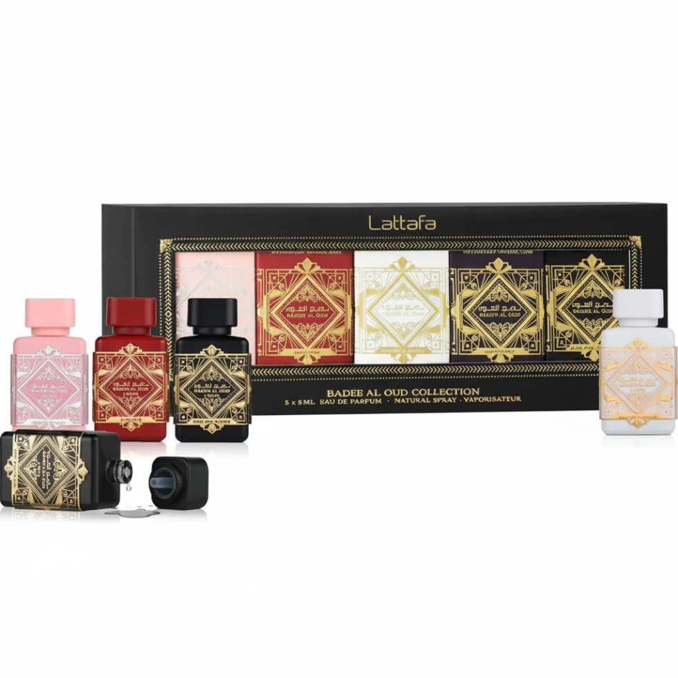 Bade’e Al Oud Mini Gift Set 5×5ml by Lattafa | Luxury Oud Perfume Collection
