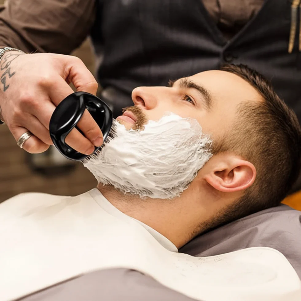 Barber Pro Men Grooming Finger Brush | Natural Bristle Beard & Hair Brush - Image 4