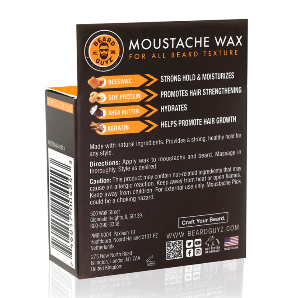 Beard Guyz Moustache Wax 0.88oz | Strong All-Day Hold Styling Wax - Image 3