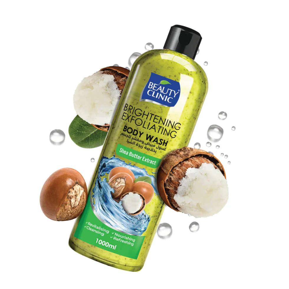 Beauty Clinic Shea Butter Body Wash 1000ml | Exfoliating Deep Clean Hydration - Image 2