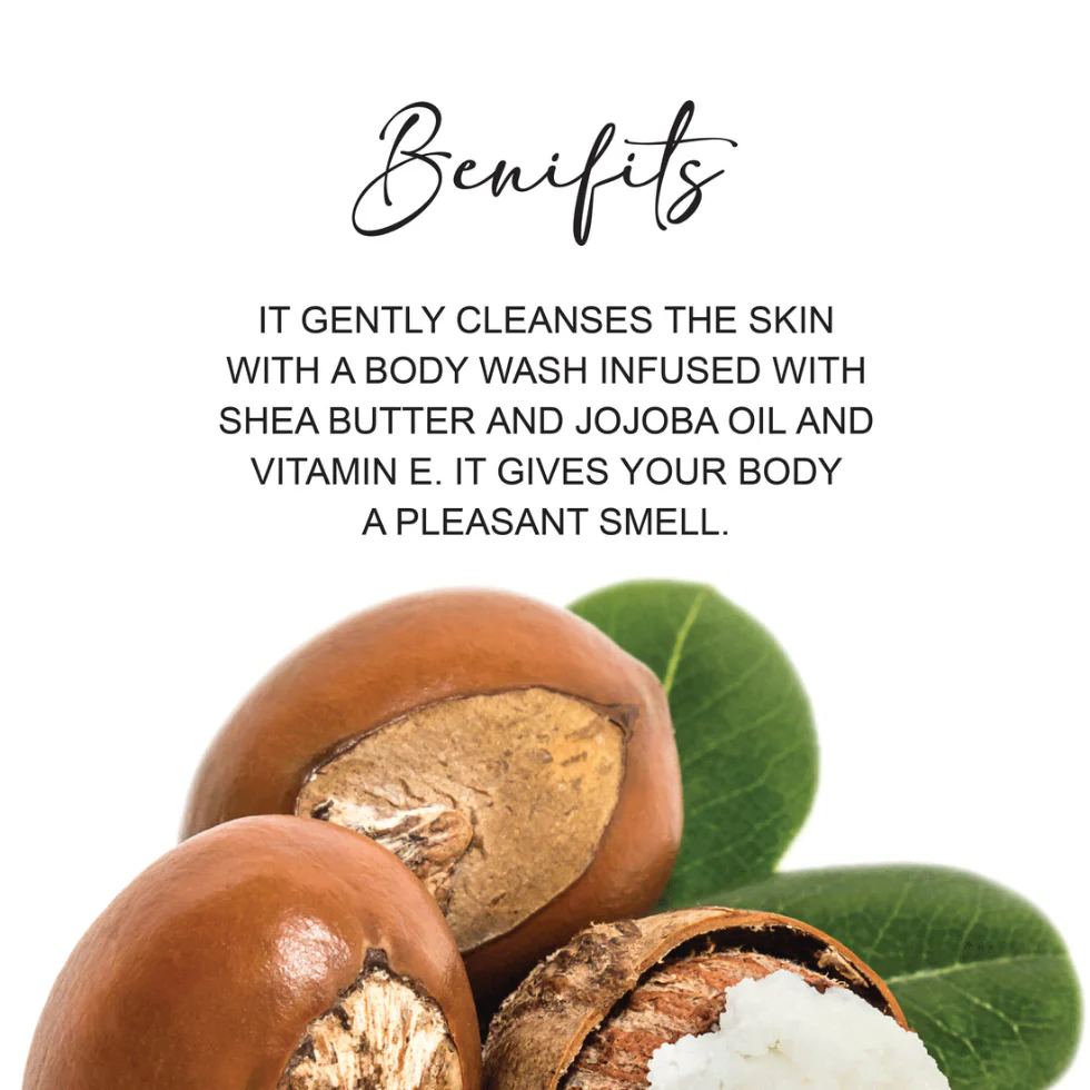 Beauty Clinic Shea Butter Body Wash 1000ml | Exfoliating Deep Clean Hydration - Image 3