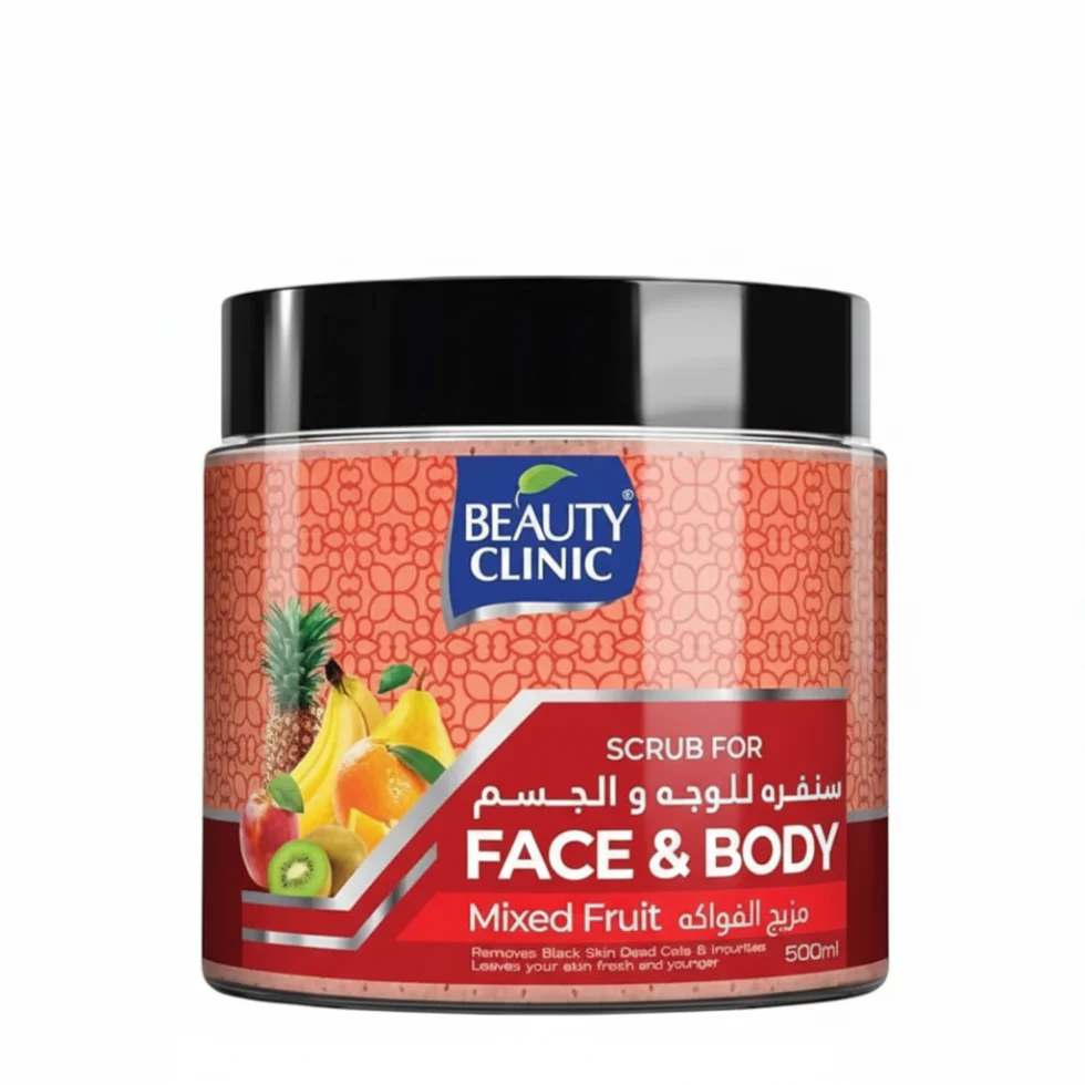 Beauty Clinic Face & Body Scrub Mixed Fruit 500ml | Glow Exfoliating Care