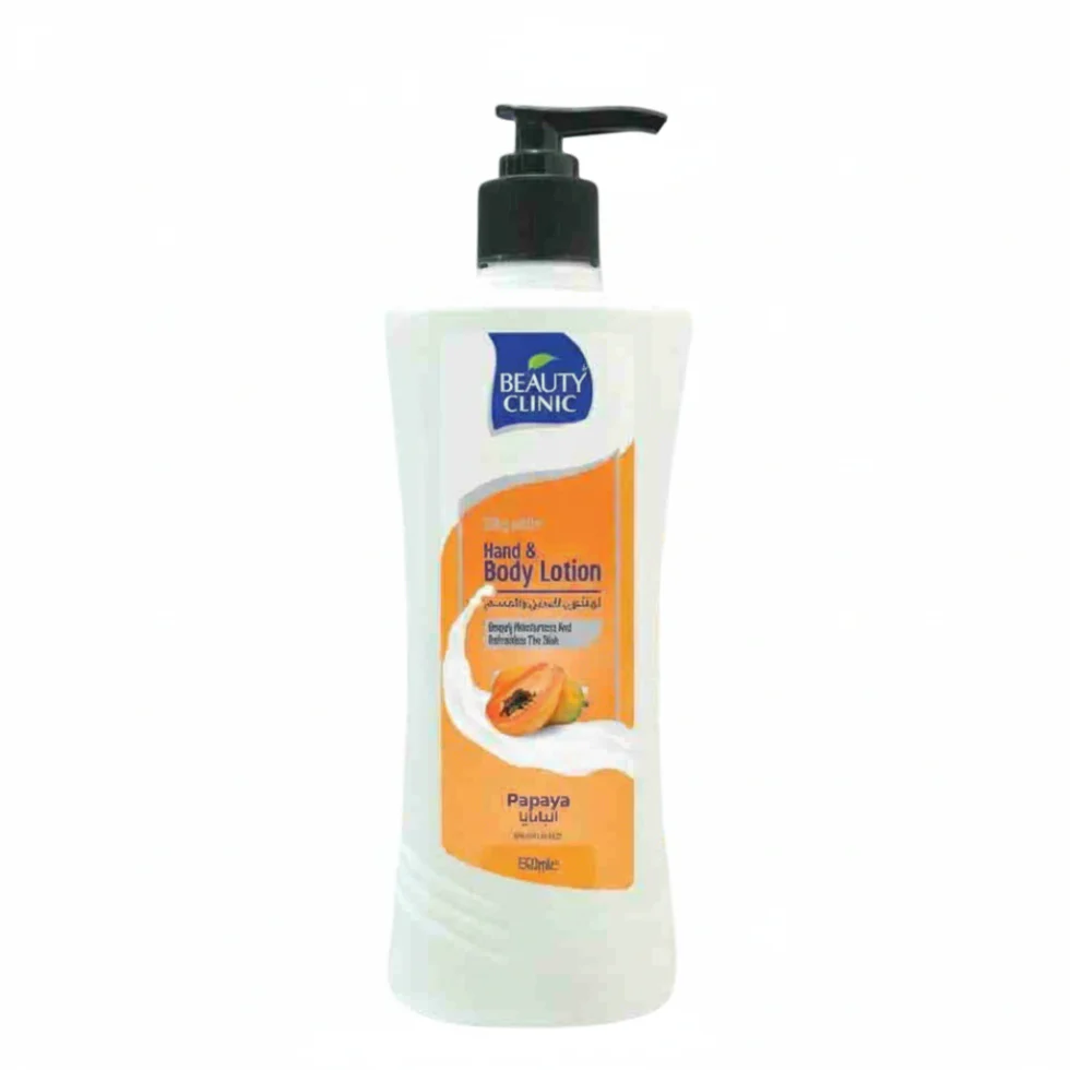 Beauty Clinic Papaya Hand & Body Lotion 550ml | Hydrating Skin Care Lotion