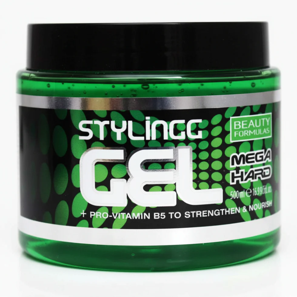 Beauty Formula Styling Gel Mega Hard 500ml | Strong Hold Hair Styling Gel