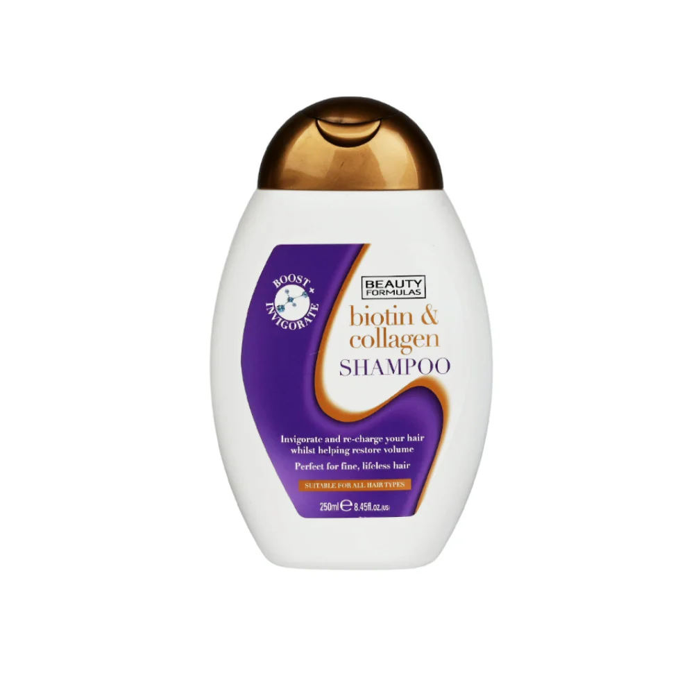 Beauty Formulas Biotin & Collagen Shampoo 250ml | Volume & Strength Hair Care