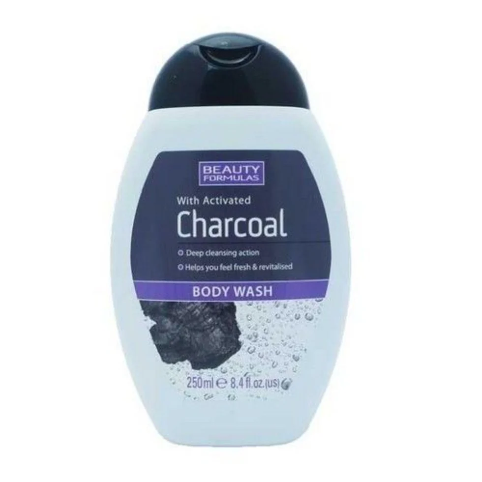 Beauty Formulas Activated Charcoal Body Wash 250ml | Deep Cleansing Shower Gel