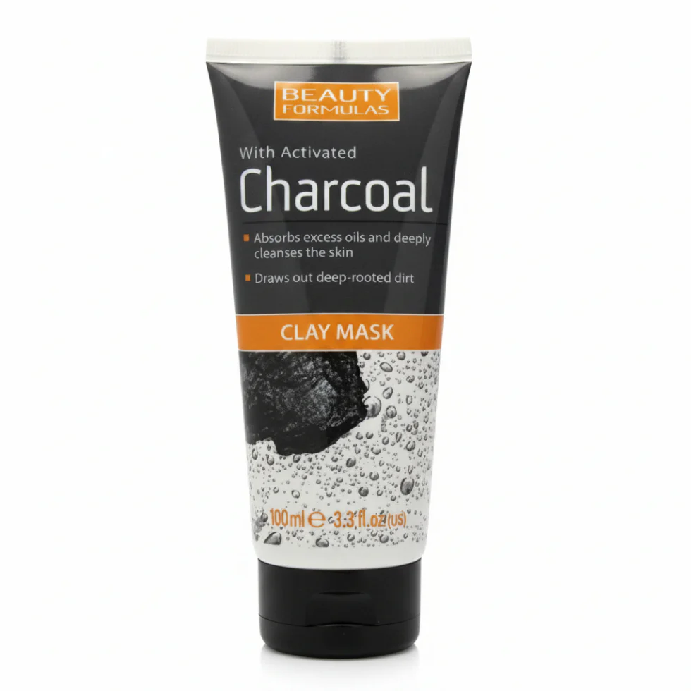 Beauty Formulas Activated Charcoal Clay Mask 100ml | Detox & Deep Clean