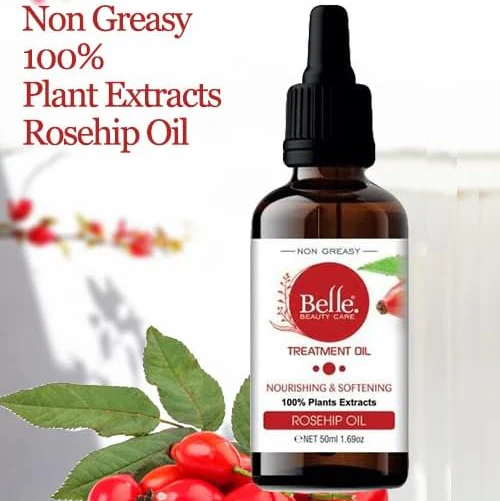Belle Beauty Care Rosehip Oil 50ml | Skin Repair & Anti-Aging Treatment Oil - Image 2