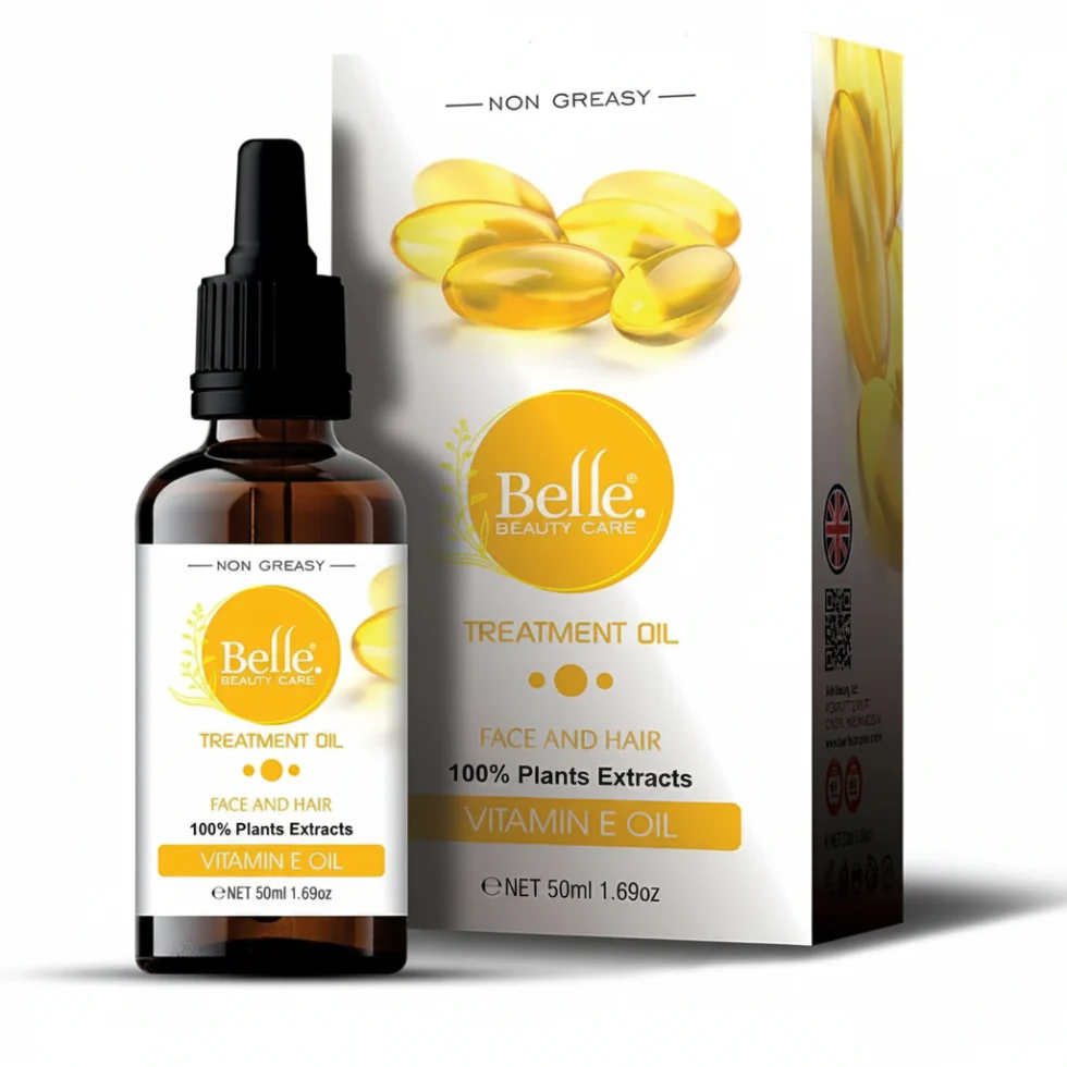 Belle Beauty Care Vitamin E Oil 50ml | Hydrating & Skin Repair Treatment