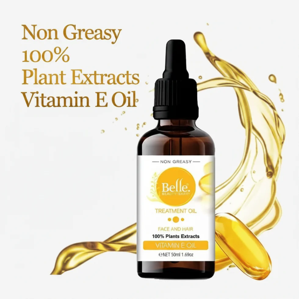 Belle Beauty Care Vitamin E Oil 50ml | Hydrating & Skin Repair Treatment - Image 2