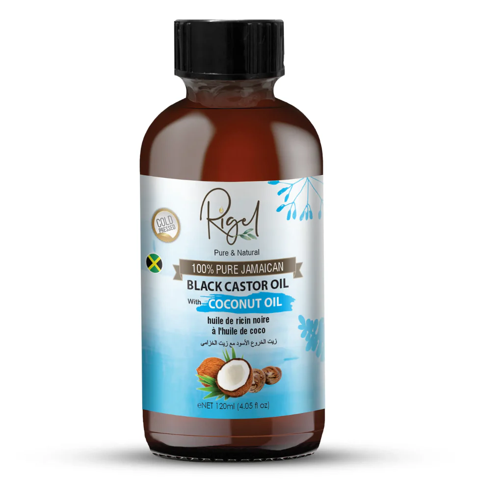 Rigel Black Castor Oil with Coconut Oil 120ml | Hair Skin Nail Nourishing Care