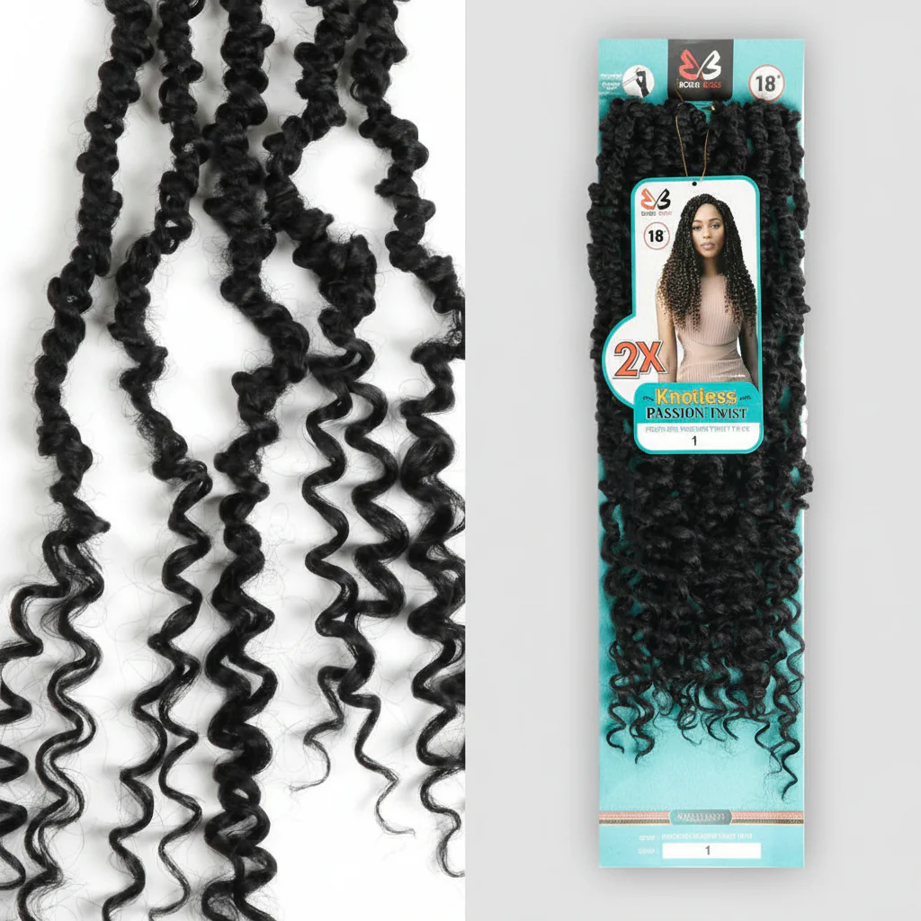 Bobbi Boss Crochet Braids Knotless 2 X 18' - PASSION TWIST - Image 2