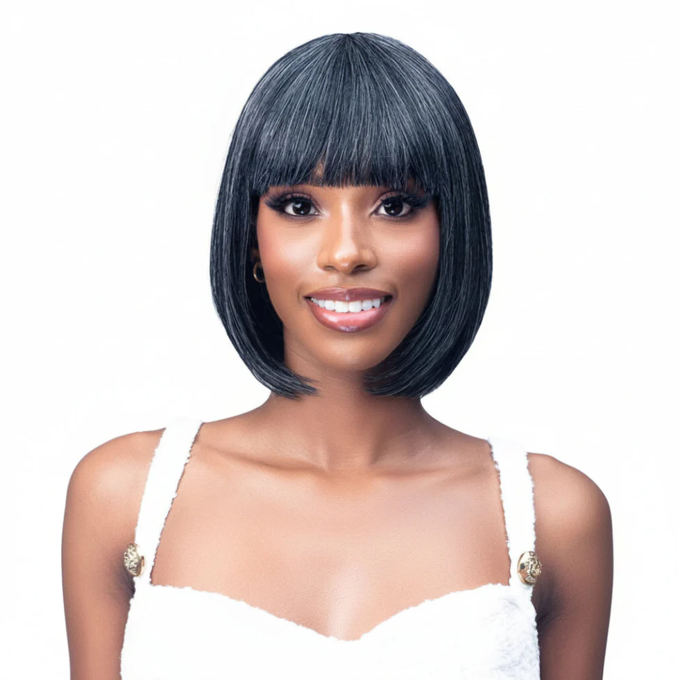 Bobbi Boss VIDA Human Hair Blend Wig | Natural Look Heat Safe Stylish Bob Wig