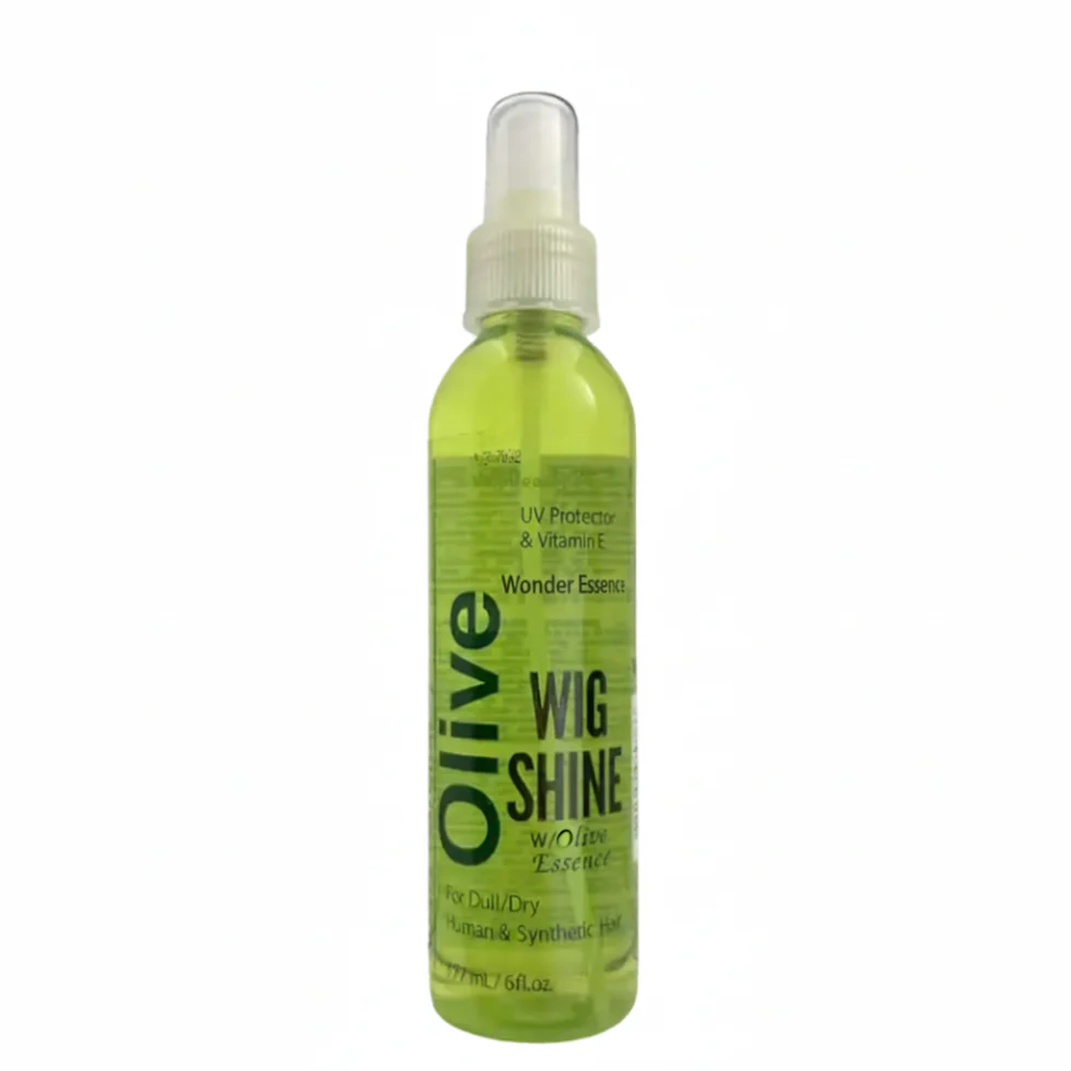 Bonfi Natural Wig Shine With Olive Oil Spray  6oz | Human & Synthetic Hair