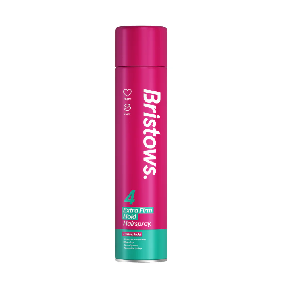 Bristows 4 Extra Firm Hold Hairspray 400ml | 24hr Strong Non-Sticky Hold