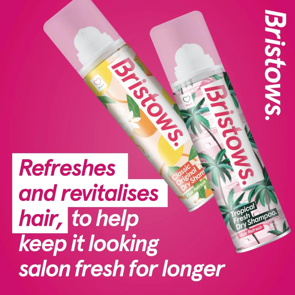 Bristows Tropical Fresh Dry Shampoo 200ml | Oil Absorb & Volume Boost Hair - Image 2