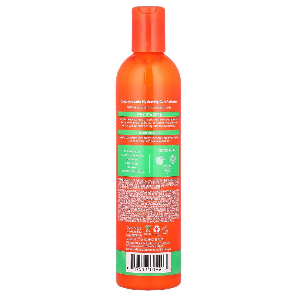 Cantu Avocado Hydrating Curl Activator 12oz | Silicone-Free Hydrating Curl Definer - Image 2