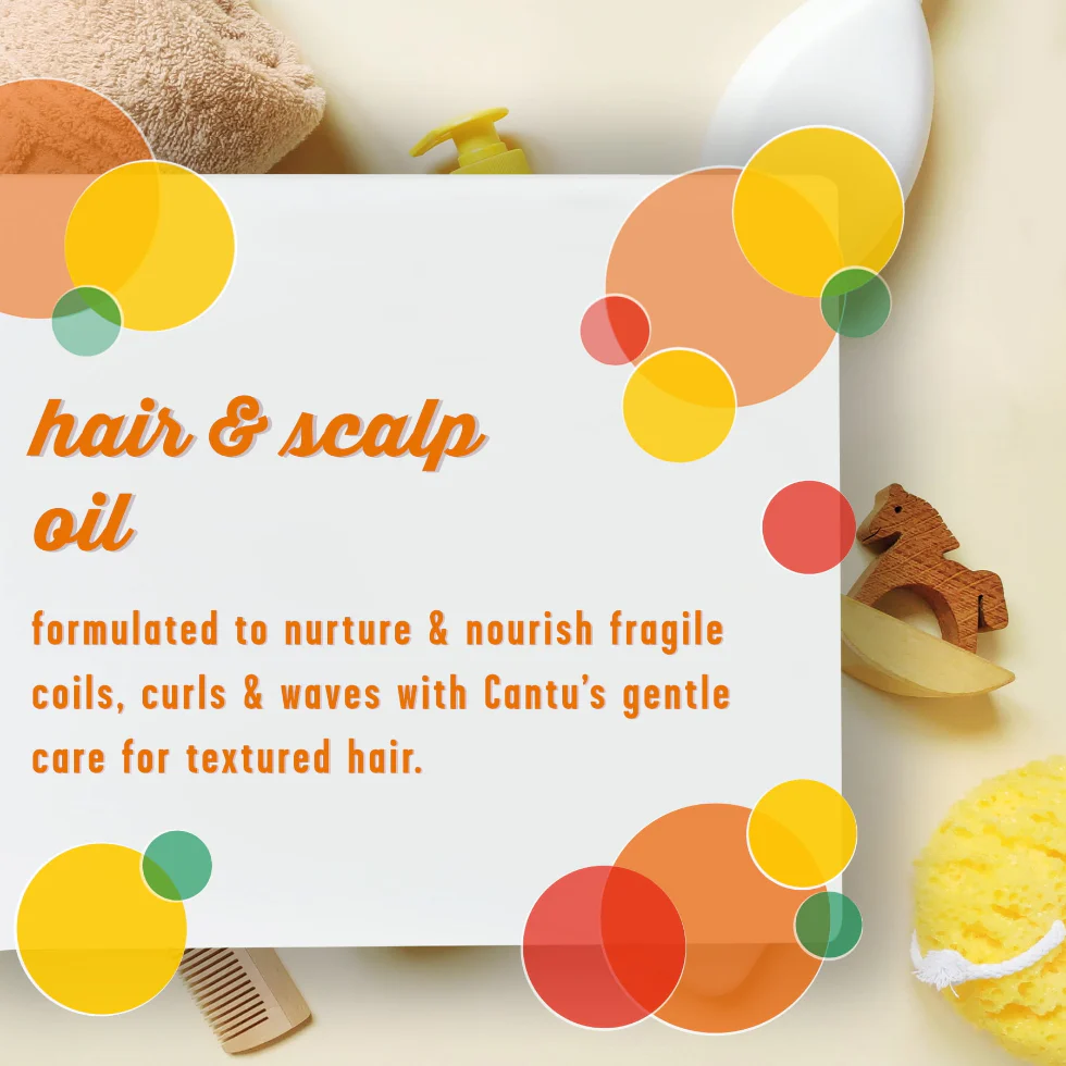 Cantu Care for Kids Hair & Scalp Oil 4oz | Moisturize & Nourish Curls - Image 3