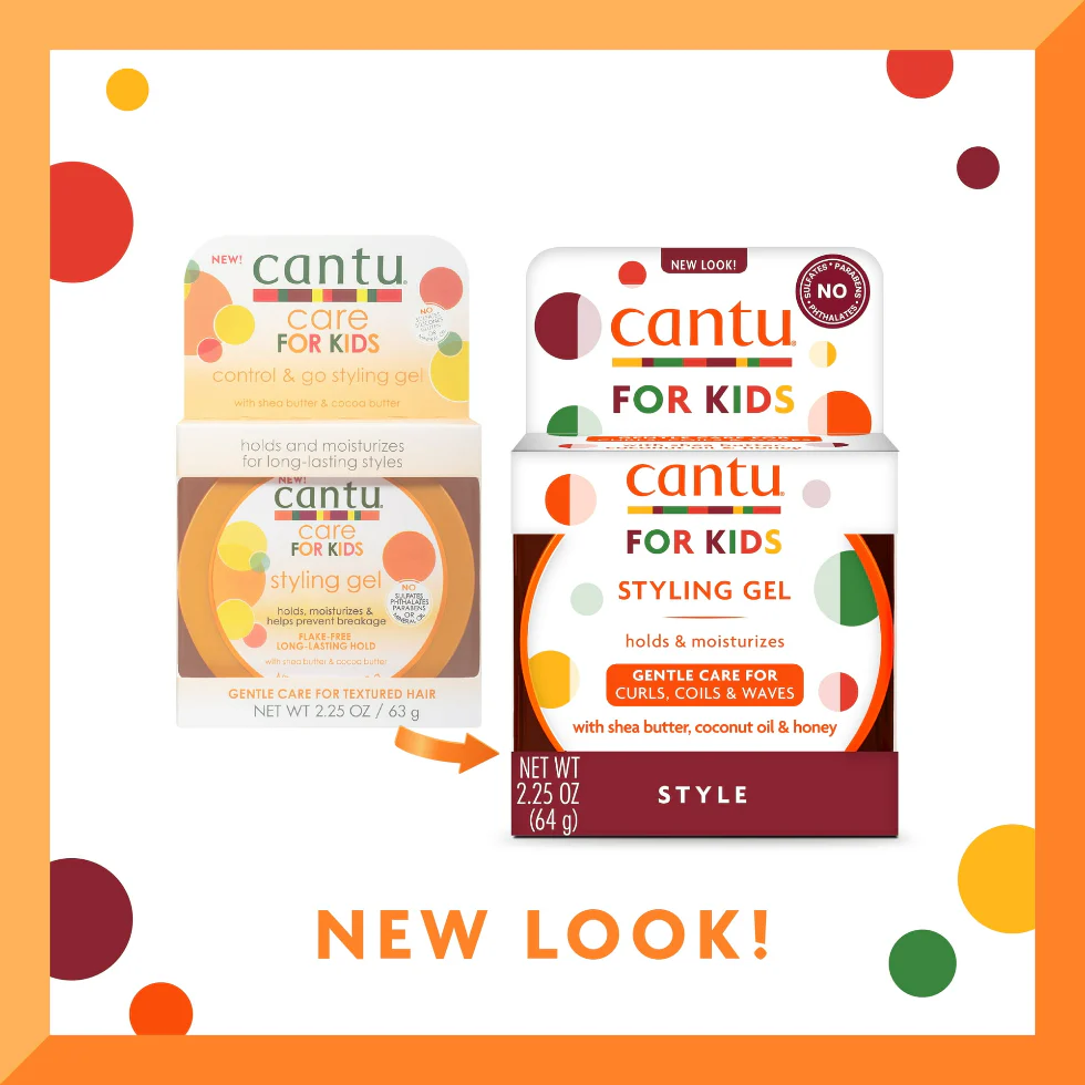 Cantu for Kids Styling Gel 2.25oz | Moisturize, Hold & Define Curls - Image 3