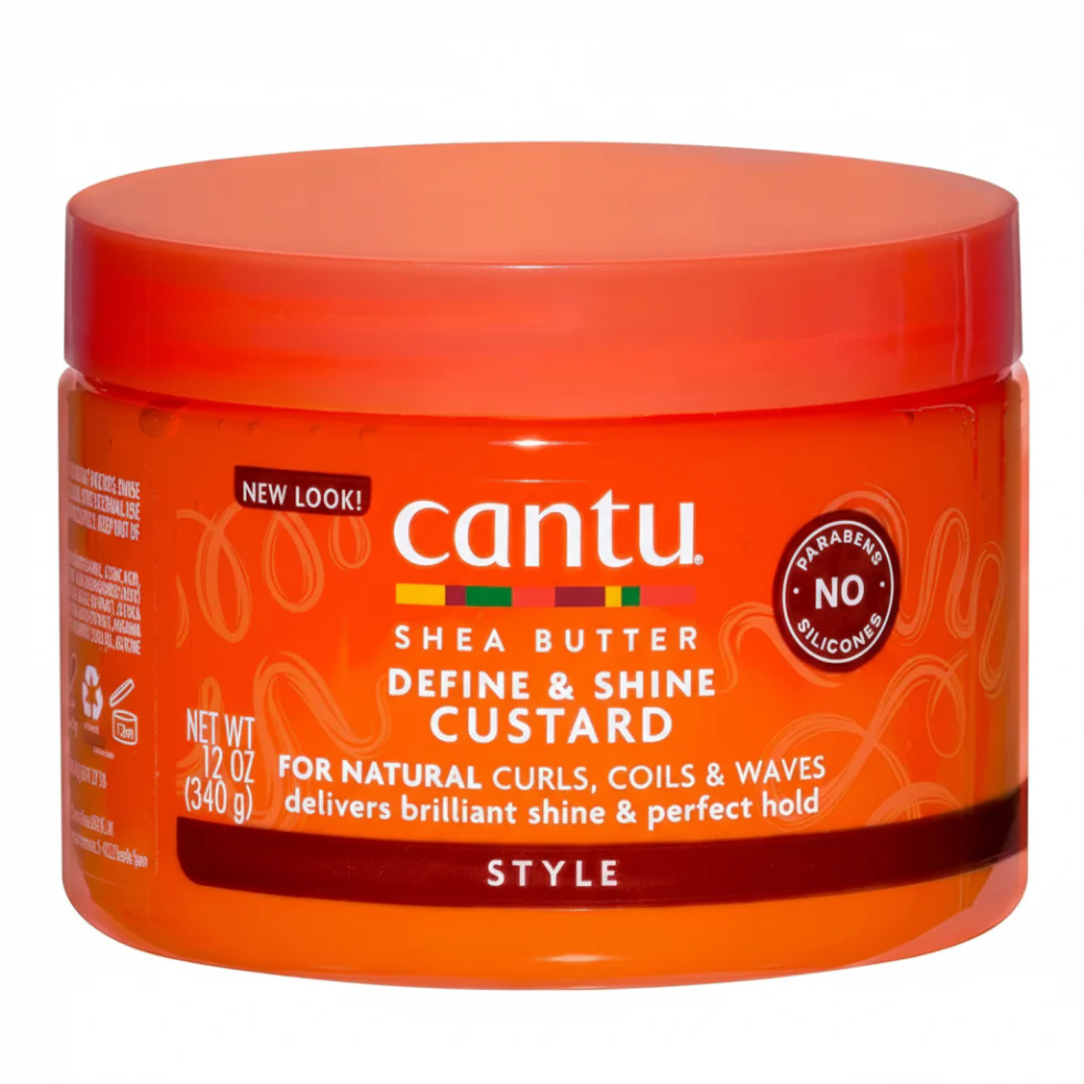 Cantu Define & Shine Custard 12oz | 48H Curl Hold & Definition
