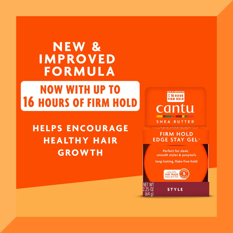 Cantu Extra Hold Edge Stay Gel 64g | Sleek Long-Lasting Hold - Image 3